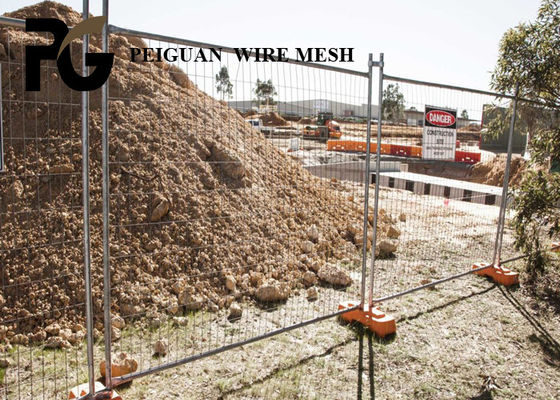 Fil d'acier galvanisé de clôture provisoire de construction démontable