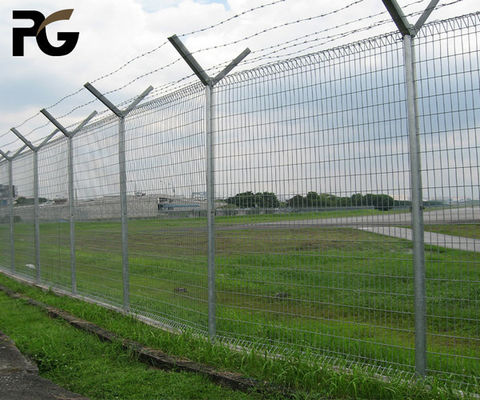 Aéroport enduit vert de For Building Site de barrière de barbelé du rasoir Q235